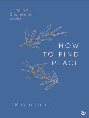 cover image of HOW TO FIND PEACE